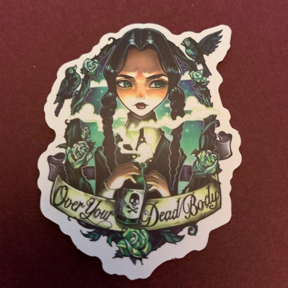 Wednesday Adams sticker and stick pin set - Picture 4 of 8